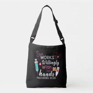 Verzekeringscadeau   Zij werkt willens en wetens Crossbody Tas