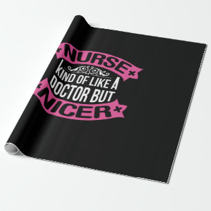 Verzekeringscadeau   Zuster-achtige arts Cadeaupapier
