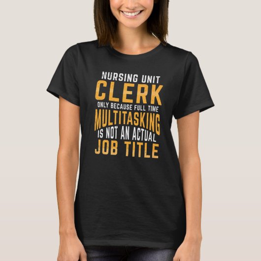 Verzekeringseenheid Clerk T-shirt (Voorkant)