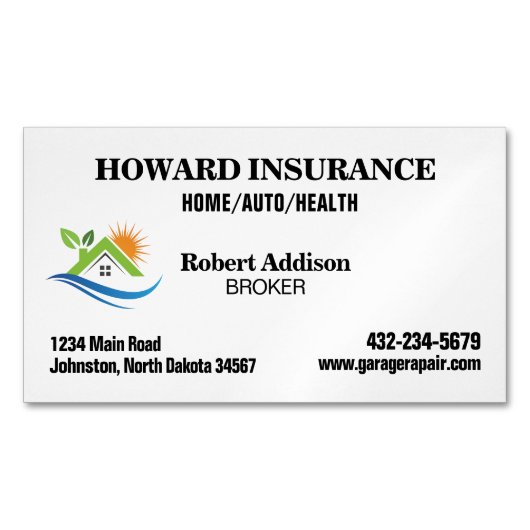 verzekeringsmaatschappij magnetisch visitekaartje (Voorkant)