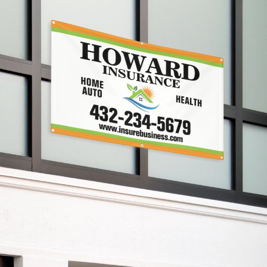 verzekeringsmaatschappij spandoek (Buitenkant Gebouw)