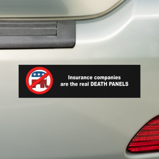 Verzekeringsmaatschappijen zijn de echte dodenpane bumpersticker (Op auto)