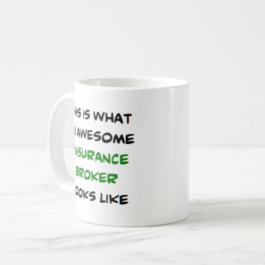 verzekeringsmakelaar, geweldige koffiemok (Voorkant links)