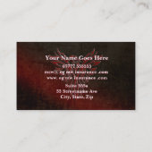 Verzekeringsmakelaar, lederachtig, Phoenix Risen l Visitekaartje (Achterkant)