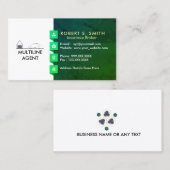 Verzekeringsmakelaar Multiline agent Visitekaartje (Voorkant / Achterkant)