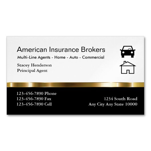 Verzekeringsmakelaar Visitekaartje Magneten (Voorkant)