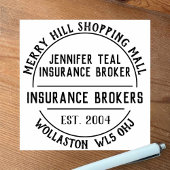 Verzekeringsmakelaars Rubber Stamp Rubberstempel