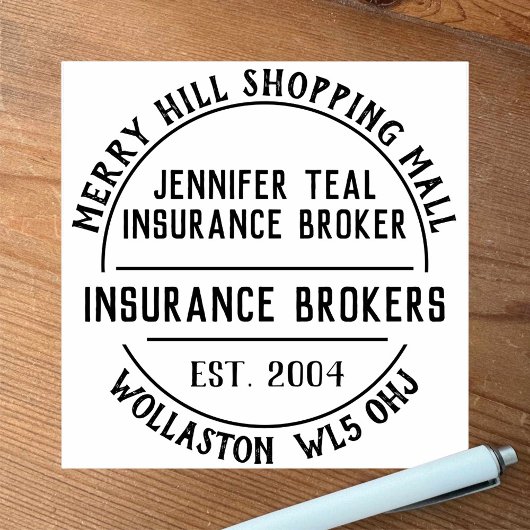 Verzekeringsmakelaars Rubber Stamp Rubberstempel