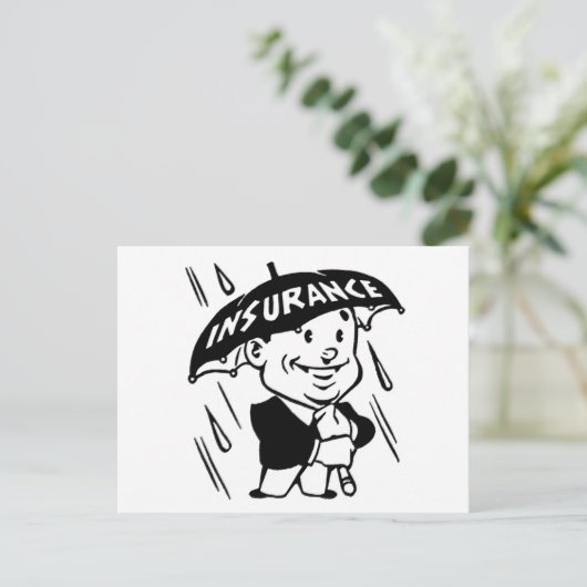 verzekeringsman briefkaart (Staand voorkant)