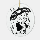 verzekeringsman keramisch ornament (Links)