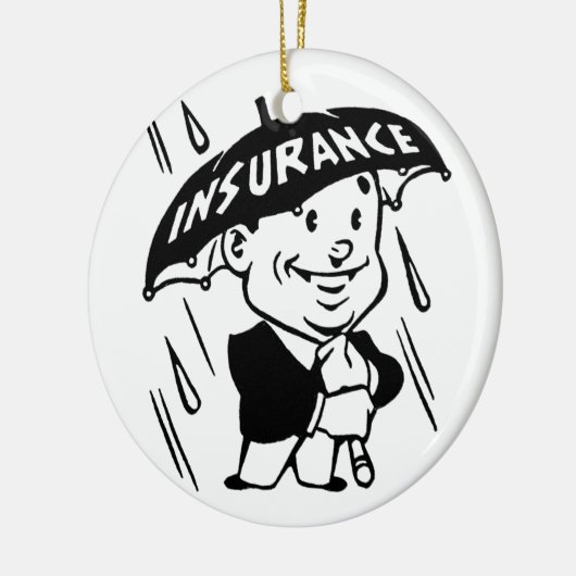 verzekeringsman keramisch ornament (Links)