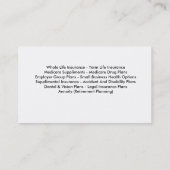 Verzekeringsmulti-line reep visitekaartje (Achterkant)