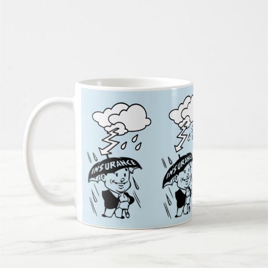 Verzekeringspolis Bescherming & Beveiliging Concep Koffiemok (Links)