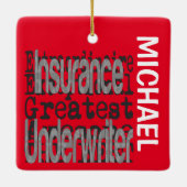 Verzekeringsunderwriter Extraordinaire CUSTOM Keramisch Ornament (Achterkant)