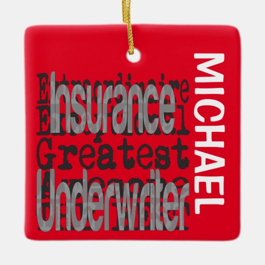 Verzekeringsunderwriter Extraordinaire CUSTOM Keramisch Ornament (Voorkant)