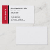 VerzekeringsVisitekaartjes Visitekaartje (Voorkant / Achterkant)