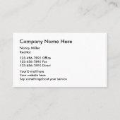 VerzekeringsVisitekaartjes Visitekaartje (Achterkant)