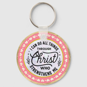 Verzen  Ik kan alles doen door Christus     Sleutelhanger