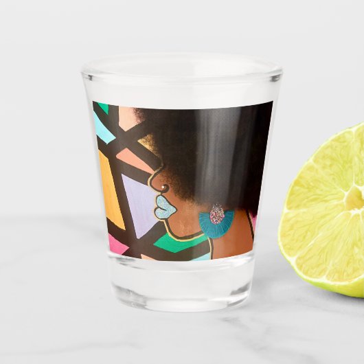Verzen in haar shotglas shot glas (Voorkant)