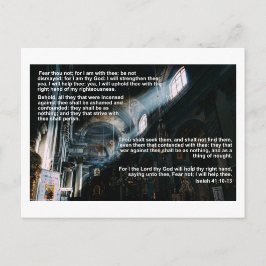verzen uit Isaiah 41 - hulp en comfort Briefkaart (Voorkant)