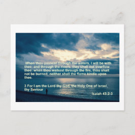 verzen uit Isaiah 43 - hulp en comfort Briefkaart