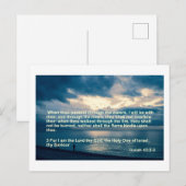 verzen uit Isaiah 43 - hulp en comfort Briefkaart (Voorkant / Achterkant)