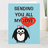 Verzend al mijn liefs wenskaart kaart (Voorkant)