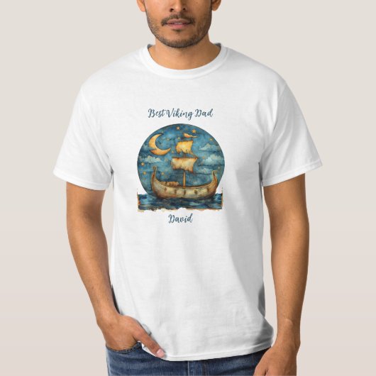 Verzend Beste Viking Vader tShirt Shirt Cadeau Vad (Voorkant)