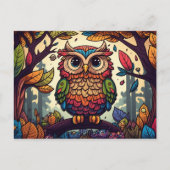 Verzend een Bericht van de Wijs met Owl Briefkaart (Voorkant)