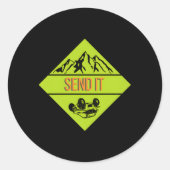 Verzend het ronde sticker (Voorkant)