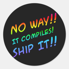 Verzend het!! Sticker