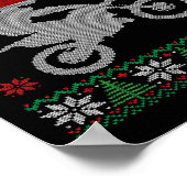 Verzend het vuile bike Riding Santa Motocross Ugly Poster (Hoek)