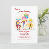 Verzend in de Uitnodiging van Clowns (Staand voorkant)