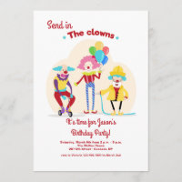 Verzend in de Uitnodiging van Clowns