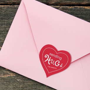 Verzend Knuffels Valentijnsdag Gepersonaliseerd Hart Sticker
