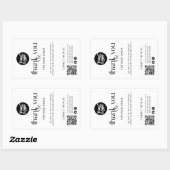 Verzend Logo QR Code Witte Bedankt Doos Zegel Etik (Vel)