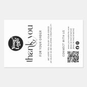Verzend Logo QR Code Witte Bedankt Doos Zegel Etik (Voorkant)