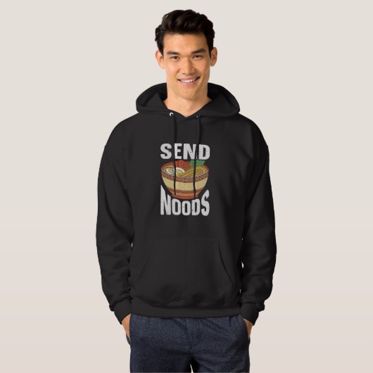 Verzend Noods Funny Japans Ramen Noodle Hoodie (Voorkant volledig)