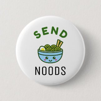 Verzend Noods Funny Pun Kawaii Ramen Noodles Ronde Button 5,7 Cm