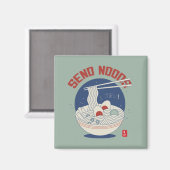 Verzend Noods Japans Noodle Soup Ramen Magneet (Voorkant / Achterkant)