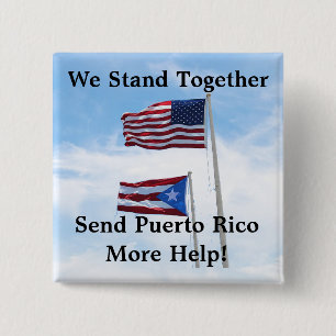 Verzend Puerto Rico meer Speld van de Ramp van de Vierkante Button 5,1 Cm