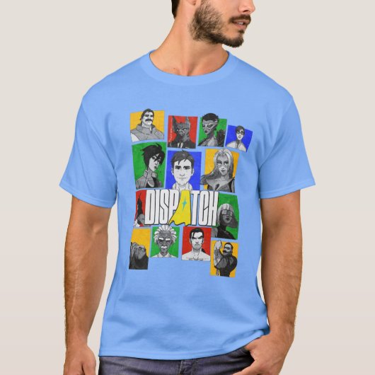 Verzend spelcollage retro t-shirt (Voorkant)