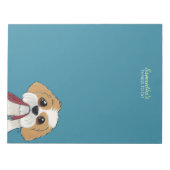 Verzend Tzu-puppy op blauw om lijst te doen Notitieblok (Voorkant)