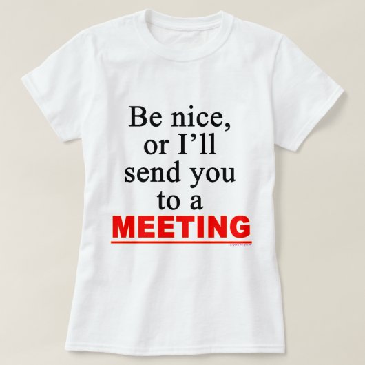 Verzend u naar een vergadering Sarcastic Office Hu T-shirt (Design voorkant)