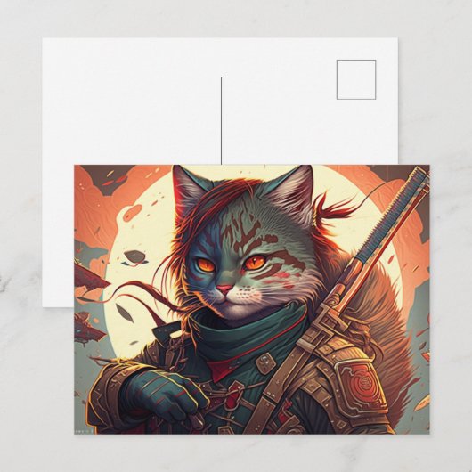 Verzend Uw Bericht met de Briefkaarten van de Kat (Voorkant / Achterkant)