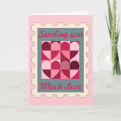 Verzend Veel Liefde Postzegel Valentijnsdag Feestdagen Kaart (Voorkant)