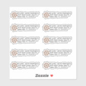 Verzendadres voor wielrennen sticker (Vel)