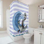 Verzendanker met Waves Shower Curtain Douchegordijn (In situ)