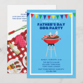 VERZENDBARE VADERDAG BBQ FEESTJE KAART (Voorkant / Achterkant)