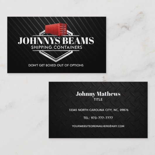 Verzendcontainers Visitekaartjes (Voorkant / Achterkant)